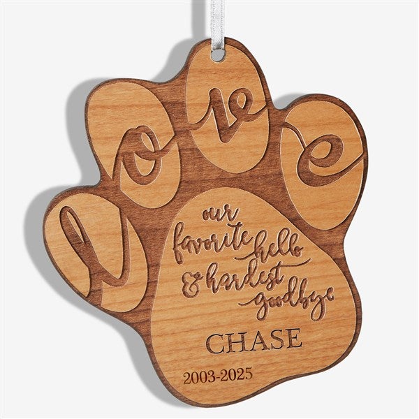 Personalized Pet Memorial Ornament - Hardest Goodbye - 19664