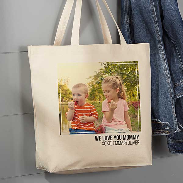 Personalized Photo Collage Canvas Tote Bags - 19665