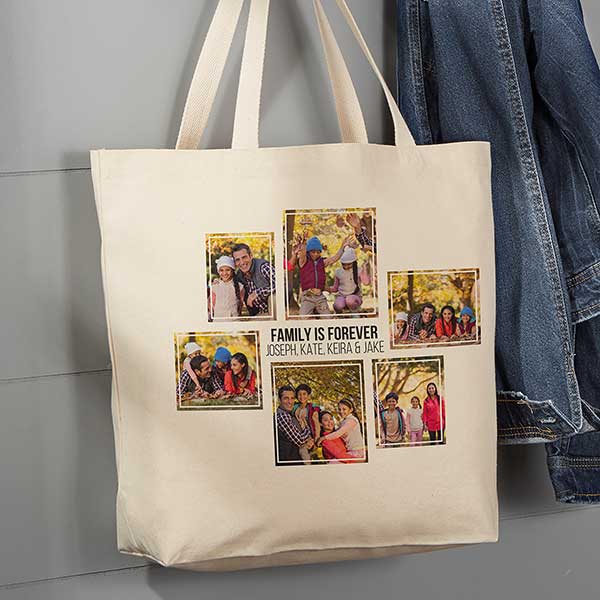 Personalized Photo Collage Canvas Tote Bags - 19665