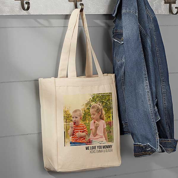 Personalized Photo Collage Canvas Tote Bags - 19665