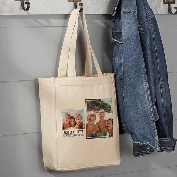 Personalized Photo Collage Canvas Tote Bags - 19665