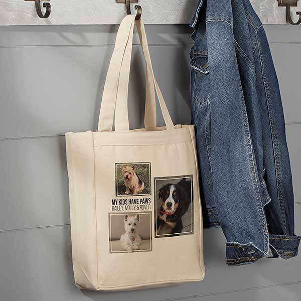 Personalized Photo Collage Canvas Tote Bags - 19665