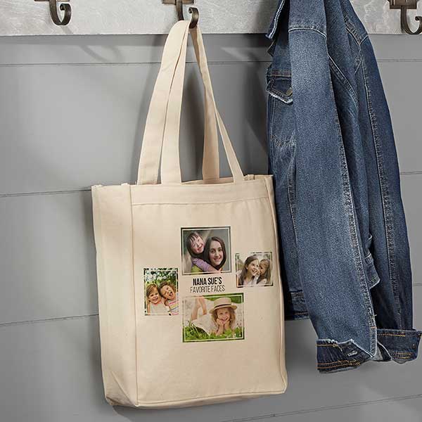 Personalized Photo Collage Canvas Tote Bags - 19665