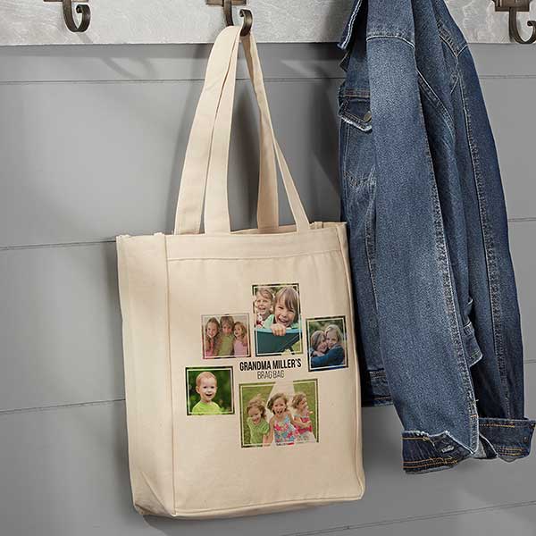 Personalized Photo Collage Canvas Tote Bags - 19665