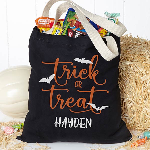 Personalised Halloween Bag Halloween Trick or Treat Bag Halloween Sweet Bag 