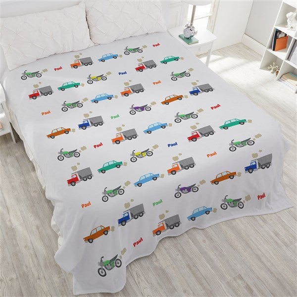 Personalized Cars & Trucks Blankets for Boys - 19682