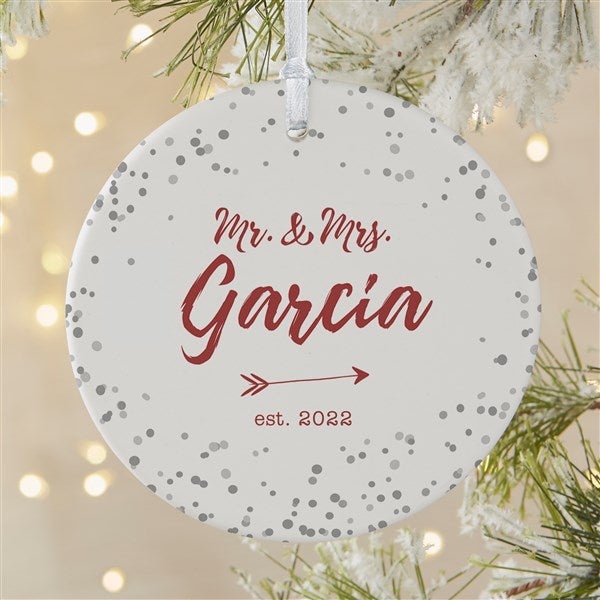 Personalized Mr and Mrs Christmas Ornament