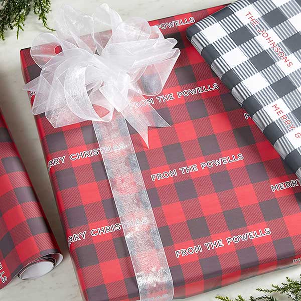 Buffalo Check Personalized Wrapping Paper Roll