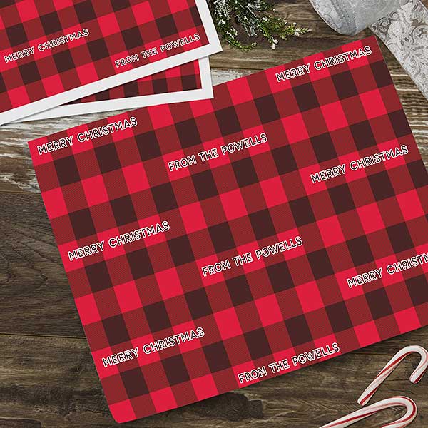 Buffalo Check Personalized Wrapping Paper Roll