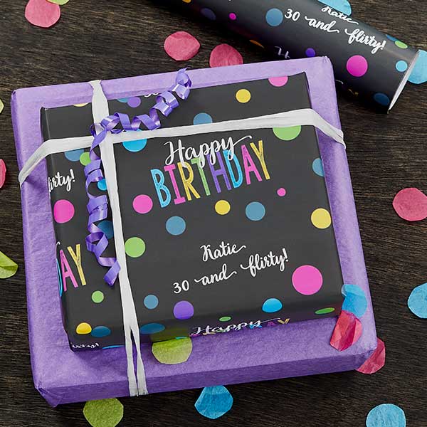 Bold Birthday Personalized Wrapping Paper Roll