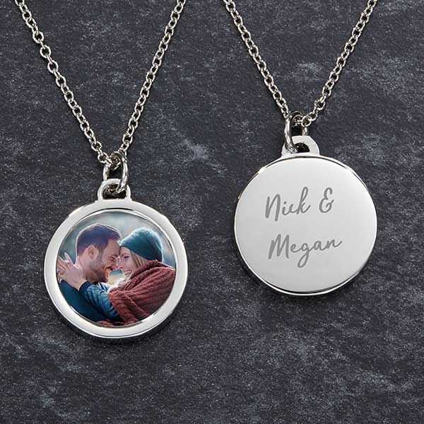 Couples Picture Necklace, Photo Locket Necklace