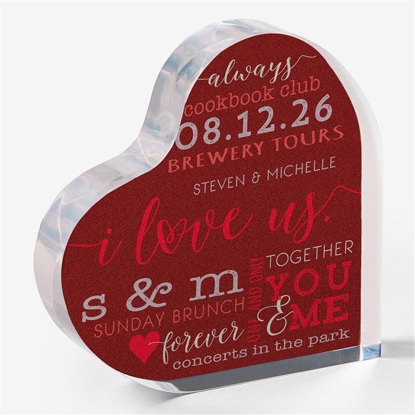I Love Us Personalized Heart Keepsake - 19739