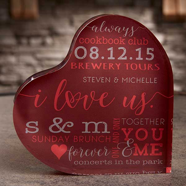 I Love Us Personalized Heart Keepsake - 19739