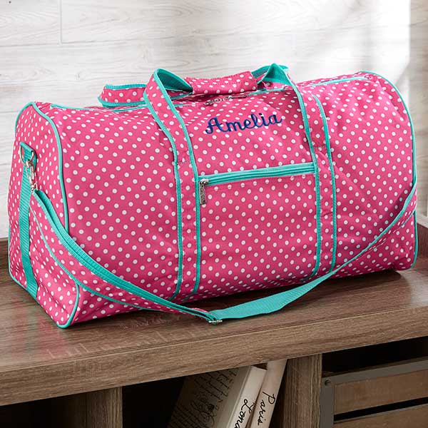 girl duffle bag with name