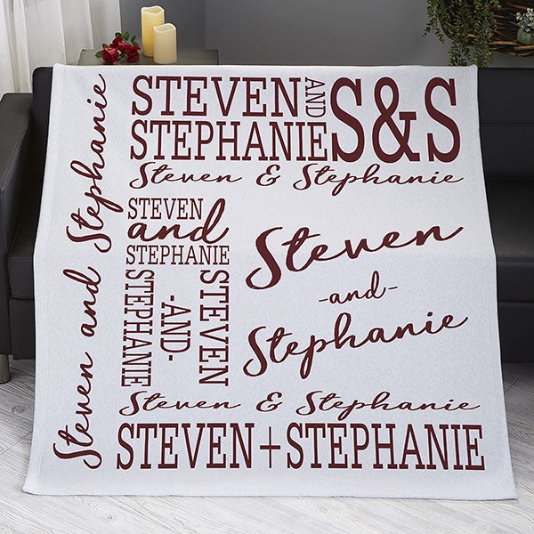 Personalized Romantic Couples Blanket - Couple In Love - 19756