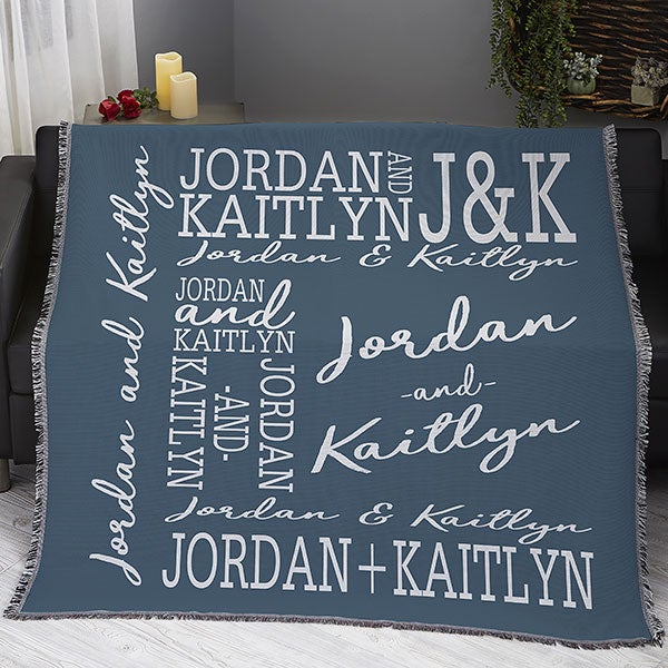 Personalized Romantic Couples Blanket - Couple In Love - 19756
