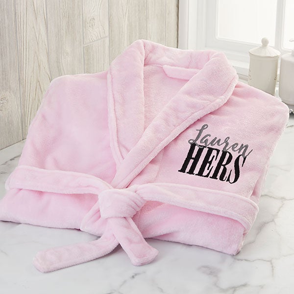 pink personalised robe