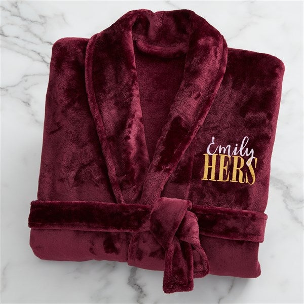 His & Hers Personalized Sweatshirt Robe