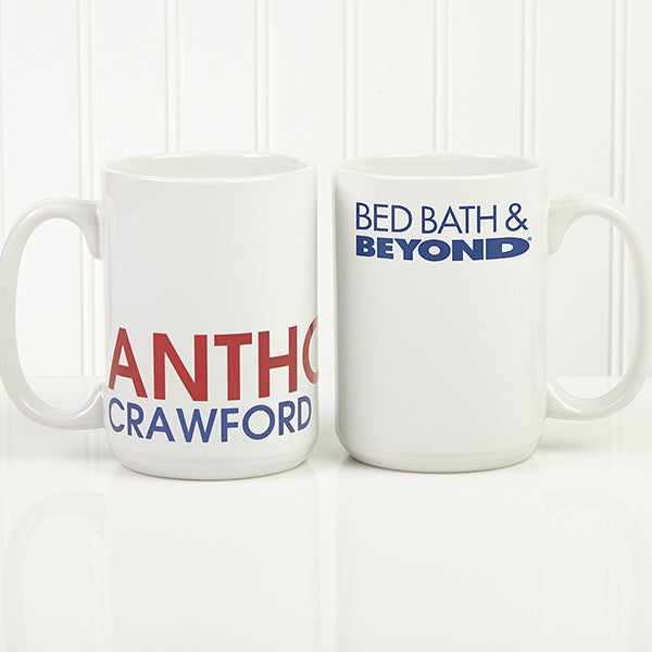 Bed Bath Beyond Bold Name Coffee Mugs