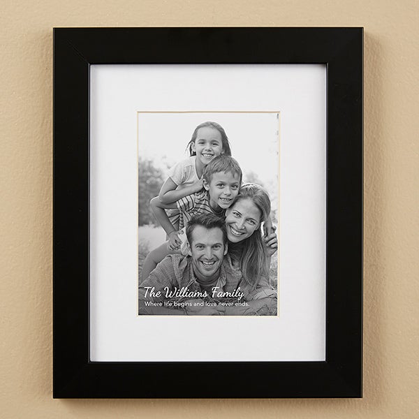 Personalized Text Overlay Framed Photo Prints