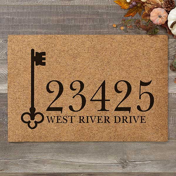 Personalized Address Coir Doormats - House Key - 19818