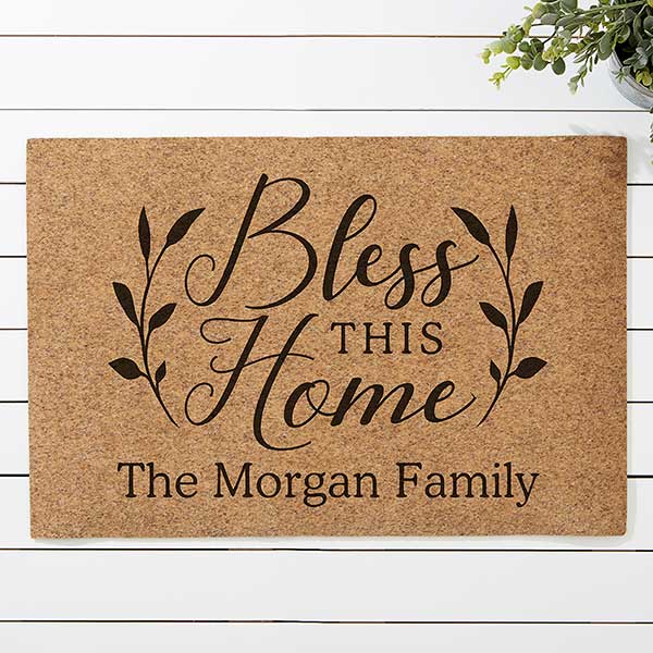 Bless This Home Personalized Coir Doormats - 19822