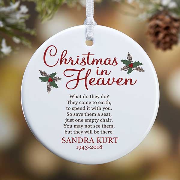 Personalized Memorial Ornament - Christmas In Heaven Personalized Memorial Ornament - Christmas In Heaven - 19879 - Personalized Memorial Ornament - Christmas In Heaven
