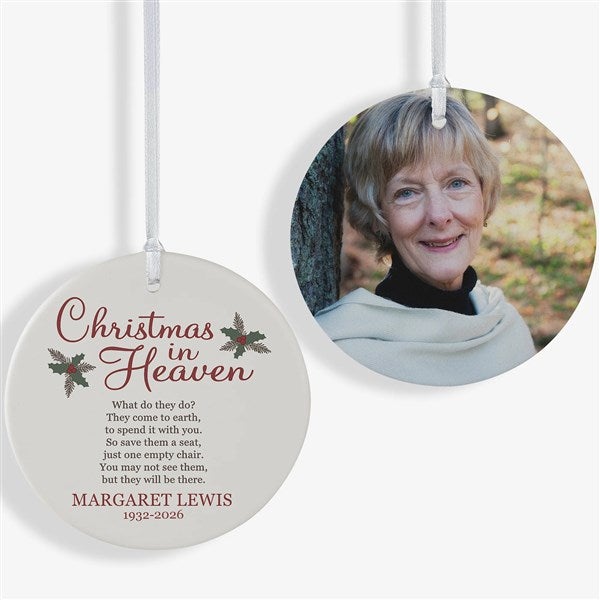 Personalized Memorial Ornament - Christmas In Heaven - 19879