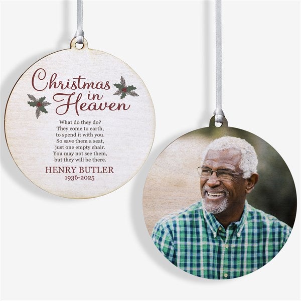 Personalized Memorial Ornament - Christmas In Heaven - 19879