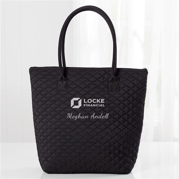 Personalized Logo Quilted Shoulder Bag  - 19881