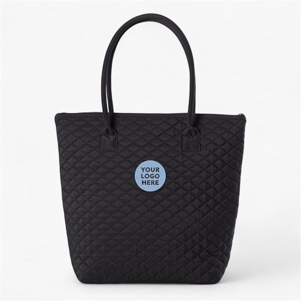 Personalized Logo Quilted Shoulder Bag  - 19881