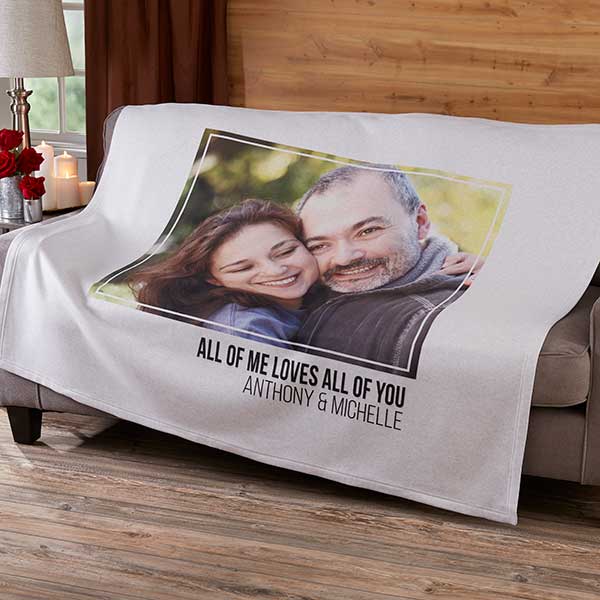 Personalized Romantic Photo Sweatshirt Blankets