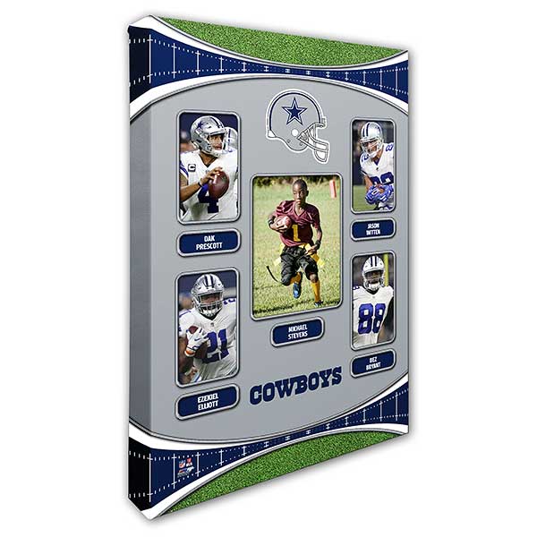 Dallas Cowboys Trading Card Photo Canvas 12x18
