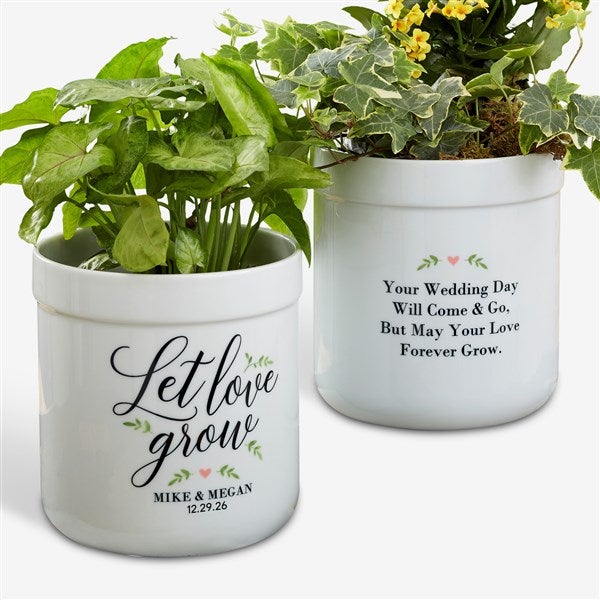 Personalized Flower Pots - Let Love Grow - 19990