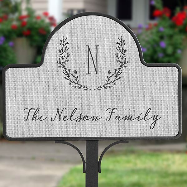 Personalized Garden Sign Farmhouse Floral