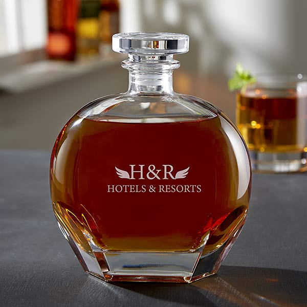 Personalized Business Logo Engraved Whiskey Decanters - 20031