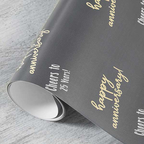Step & Repeat Personalized Anniversary Wrapping Paper Roll