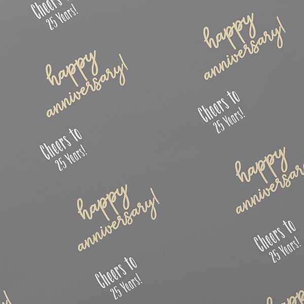 Personalized Anniversary Wrapping Paper Step & Repeat