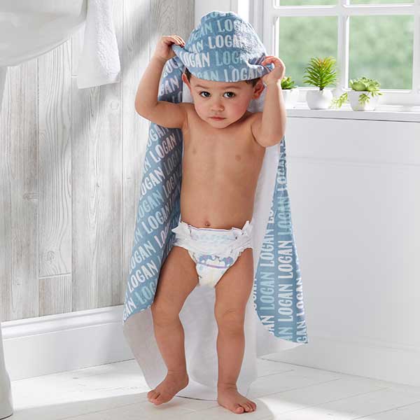 Baby Bath Essentials Kit with Personalized Hooded Towel Tutorial