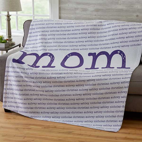 PERSONALIZED THROW BLANKETS FOR MOM & KIDS