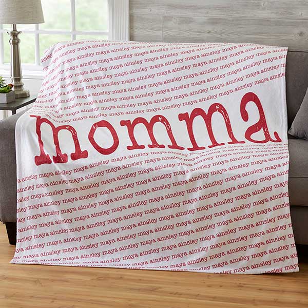 personalized mother throw blanket