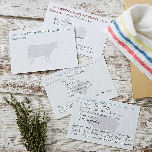 Farmhouse Kitchen Personalized Recipe Book & Cards - 20150