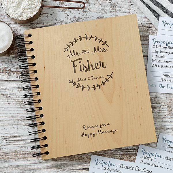 PERSONALIZED WOODEN RECIPE BOOK