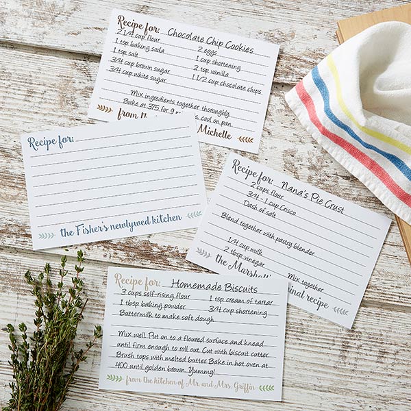 Personalized Recipe Cards