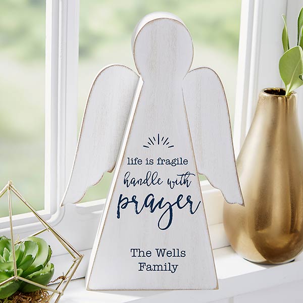 Faith Expressions Personalized Wood Angel - 20162