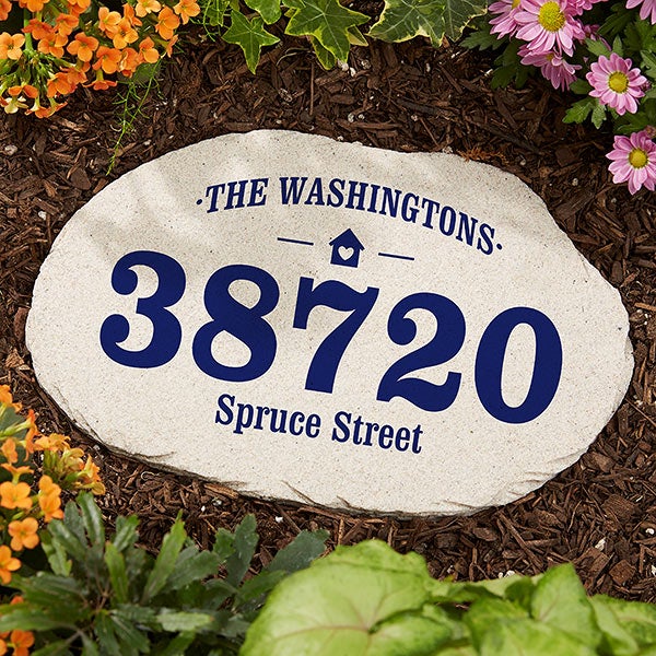 Home Address Personalized Garden Stone - 20170