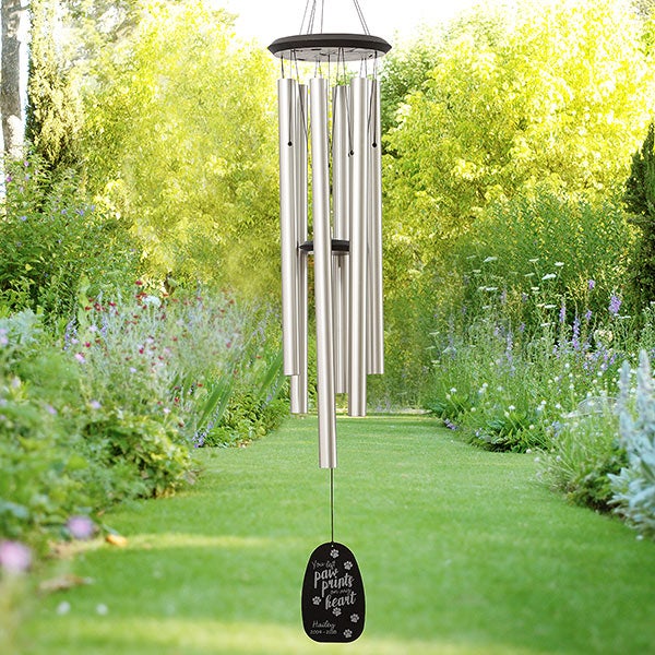 paw print wind chime