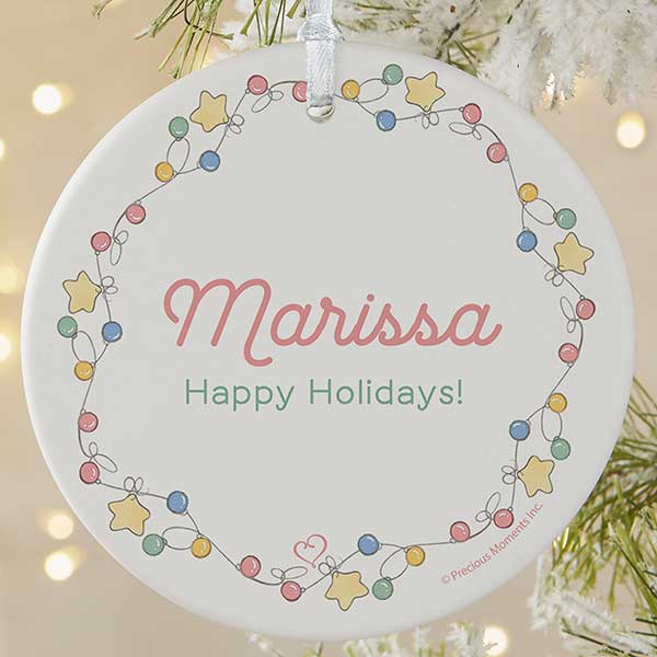 Personalized Precious Moments Festive Lights Ornament - 20189