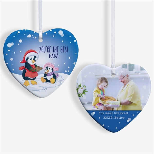 Personalized Precious Moments Penguin Heart Ornament - 20190