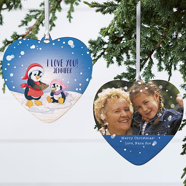 Personalized Precious Moments Penguin Heart Ornament - 20190